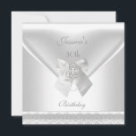 Weiße Einladung Weißes 30. Geburtstags-Party<br><div class="desc">Elegant Classy White Invitation White 30. Geburtstag Party Jeden Anlaß Party Geburtstag lädt Vorlage ein</div>