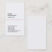 Weiße, einzigartige Schlichte klassische Standard- Visitenkarte (Vorne/Hinten)