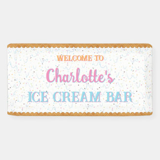 Weiße Eiscreme Banner