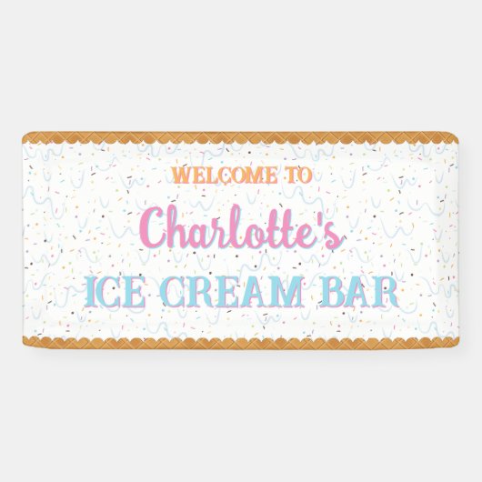 Weiße Eiscreme Banner (Horizontal)