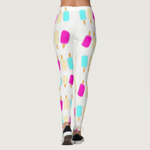 Weiße Eiscreme-Leggings Leggings