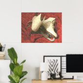 WEISSE EISEN-SKATE BEI ERHOLUNG POSTER (Heimbüro)