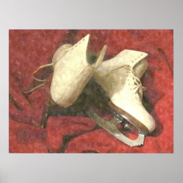 WEISSE EISEN-SKATE BEI ERHOLUNG POSTER