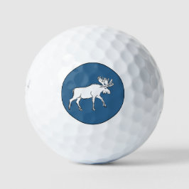 Weiße Elche Golfball