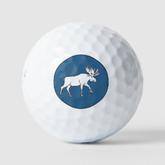 Weiße Elche Golfball