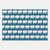 Weiße Elefant Design Geschenkpapier Set (Vorderseite 3)