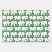 Weiße Elefant Design Geschenkpapier Set (Vorderseite)