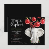 Weiße Elefant Kinder Weihnachtsfeier Postkarte (Vorne/Hinten)