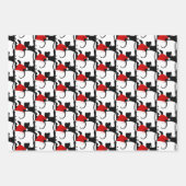 Weiße Elefant Santa Hut Design Geschenkpapier Set (Vorderseite 2)