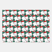 Weiße Elefant Santa Hut Design Geschenkpapier Set (Vorderseite)