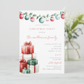 Weiße Elefant-Weihnachtsfeier Einladung (Stehend Vorderseite)