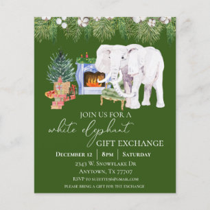Weiße Elefant Weihnachtsfeier Flyer