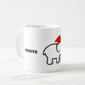 Weiße-Elefanten-Design-Kaffeetasse Kaffeetasse (Vorderseite Links)