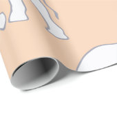 Weiße Elefanten Geschenkpapier (Rolleneckpunkt)