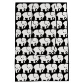 Weiße Elefanten gestalten Geschenktasche Mittlere Geschenktüte (Rückseite)