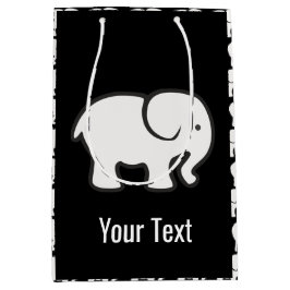 Weiße Elefanten gestalten Geschenktasche Mittlere Geschenktüte