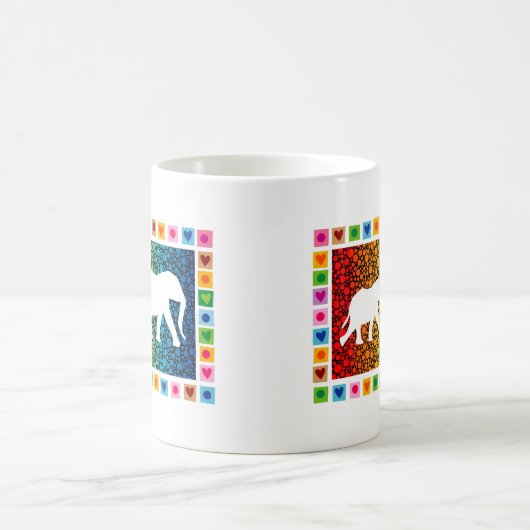 Weiße Elefanten Kaffeetasse (Mittel)