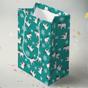 Weiße Elefanten-Party-Christmas (Türkis) Geschenkt Mittlere Geschenktüte