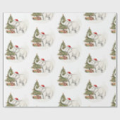 Weiße Elefanten-Party-Weihnachtspapier Geschenkpapier (Flach)