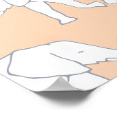 Weiße Elefanten Poster (Ecke)