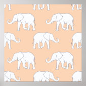 Weiße Elefanten Poster (Vorne)