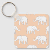 Weiße Elefanten Schlüsselanhänger (Vorderseite)
