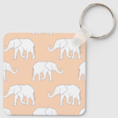 Weiße Elefanten Schlüsselanhänger (Rückseite)