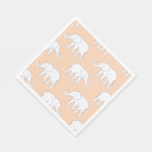 Weiße Elefanten Serviette (Ecke)