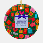 Weiße Elefanten Weihnachten & Gegenwart Muster Keramik Ornament (Hinten)