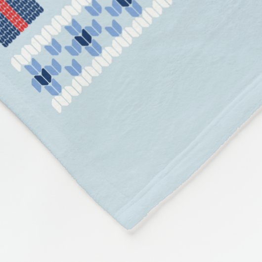 Weiße Elefantenparty Benutzerdefiniertes Geschenk  Fleecedecke (Ecke)