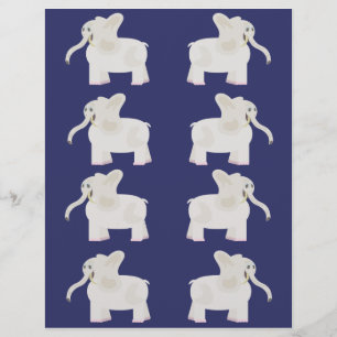 weiße Elefantenwrapping Sheets Flyer