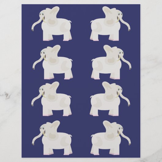 weiße Elefantenwrapping Sheets Flyer (Vorne)