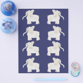 weiße Elefantenwrapping Sheets Flyer (Einzeln)