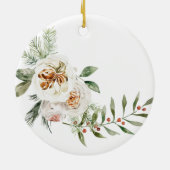 Weiße Elegante Blumenmutter der Braut Keramik Ornament (Hinten)