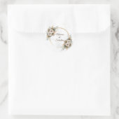 Weiße, elegante florale Rustikale Aufkleber & Etik (Tasche)