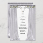 Weiße Elegante griechische Archensehe Einladung (Vorne/Hinten)