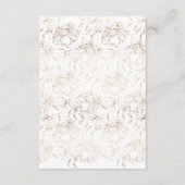 Weiße, elegante handgezeichnete botanische Hochzei Begleitkarte (Rückseite)