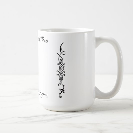 Weiße elegante kaffeetasse (Rechts)