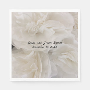 Weiße elegante Papierblumen Serviette