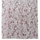 Weiße, elegante Spitzentextur mit nahtloser Bea Duschvorhang (Vorderseite)