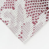 Weiße, elegante Spitzentextur mit nahtloser Bea Fleecedecke (Ecke)