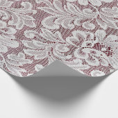 Weiße, elegante Spitzentextur mit nahtloser Bea Geschenkpapier (Ecke)