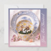 Weiße Eleganz Einladung (Vorderseite)