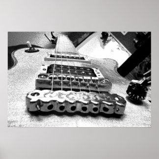 Weiße elektrische Gitarre Poster