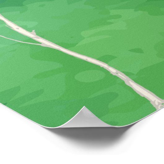 Weiße Elfenbäume Poster (Ecke)