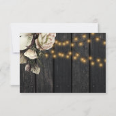 Weiße Elfenbein-Blume rustikale Winterhochzeit RSVP Karte (Rückseite)