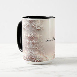 Weiße Elfenbein-Blumen-Tasse Tasse
