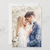 Weiße Elfenbein-Rose Botanische Hochzeit mit Blume Einladung (Rückseite)