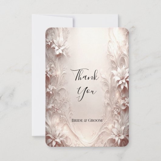 Weiße Elfenbeinblume Dankeschön-Karte Dankeskarte (Vorderseite)