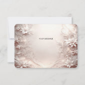 Weiße Elfenbeinblume Dankeschön-Karte Dankeskarte (Rückseite)